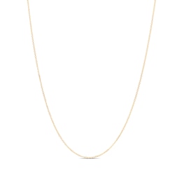 1.1mm Cable Chain Necklace in Semi-Solid 10K White Gold - 18”