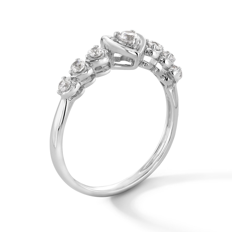 Main Image 2 of 0.25 CT. T.W. Certified Lab-Grown Diamond Heart Promise Ring in 10K White Gold (F/VS2)