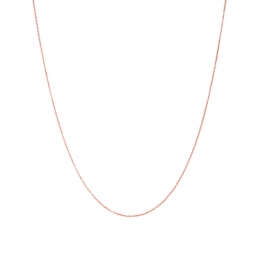 1.1mm Cable Chain Necklace in Semi-Solid 10K Rose Gold - 18”