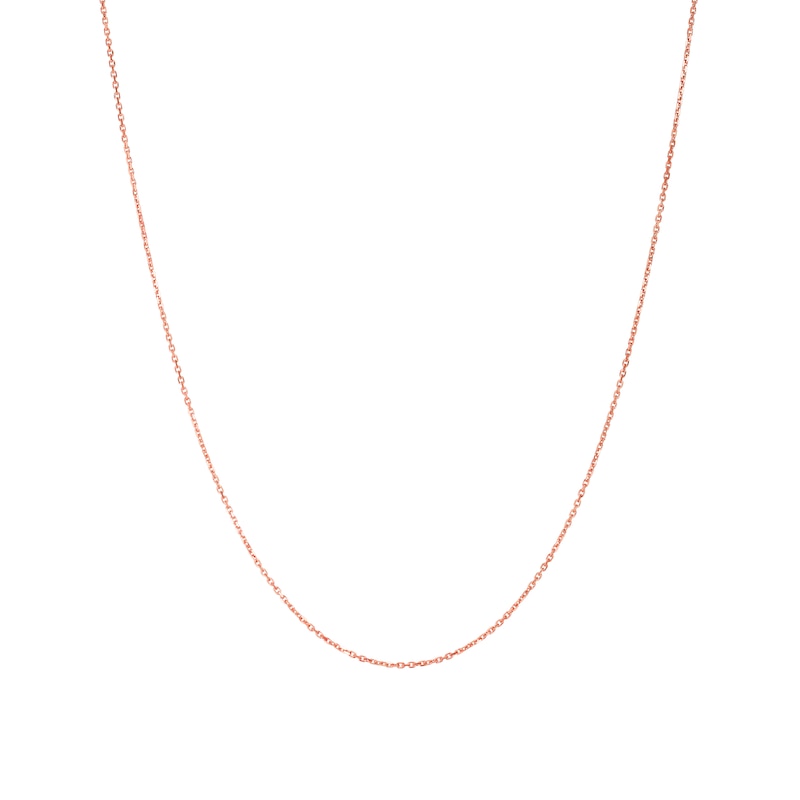 1.1mm Cable Chain Necklace in Semi-Solid 10K Rose Gold