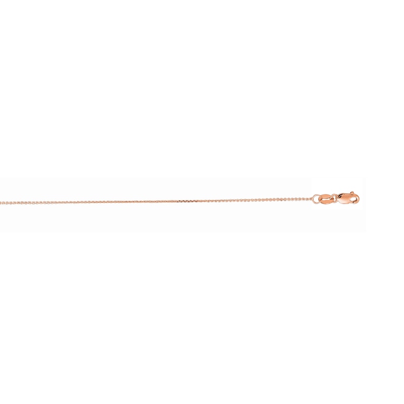 1.1mm Cable Chain Necklace in Semi-Solid 10K Rose Gold