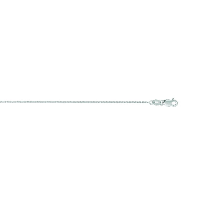Main Image 2 of 0.87mm Cable Chain Necklace in Semi-Solid 10K White Gold - 20”