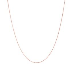 1.1mm Cable Chain Necklace in Semi-Solid 10K Rose Gold - 20”