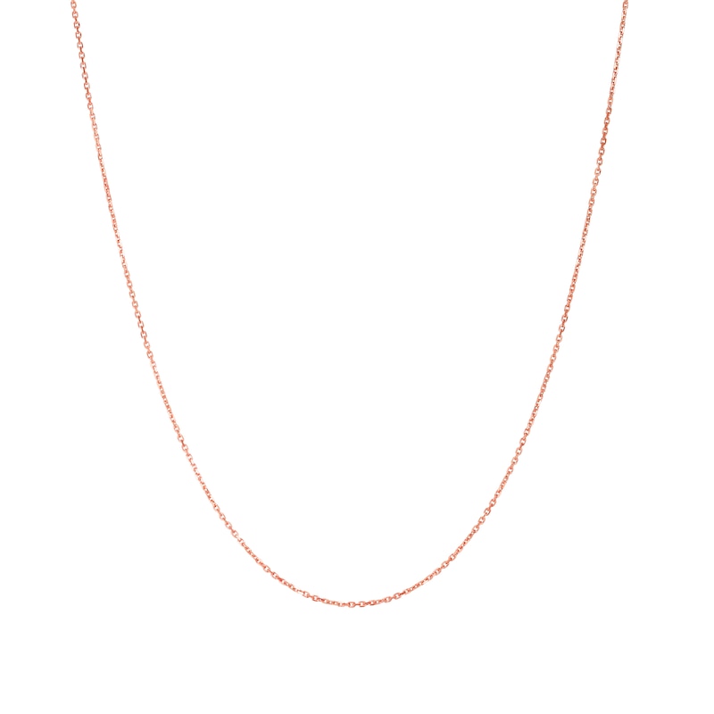 Main Image 1 of 1.1mm Cable Chain Necklace in Semi-Solid 10K Rose Gold - 20”