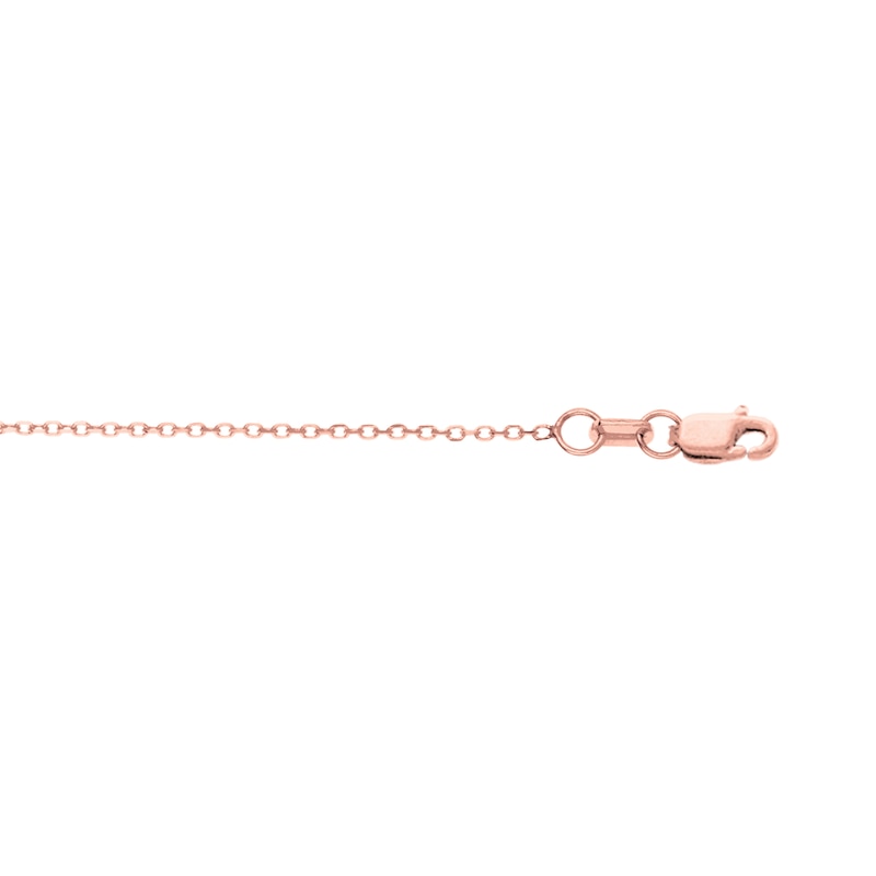 Main Image 2 of 1.1mm Cable Chain Necklace in Semi-Solid 10K Rose Gold - 20”