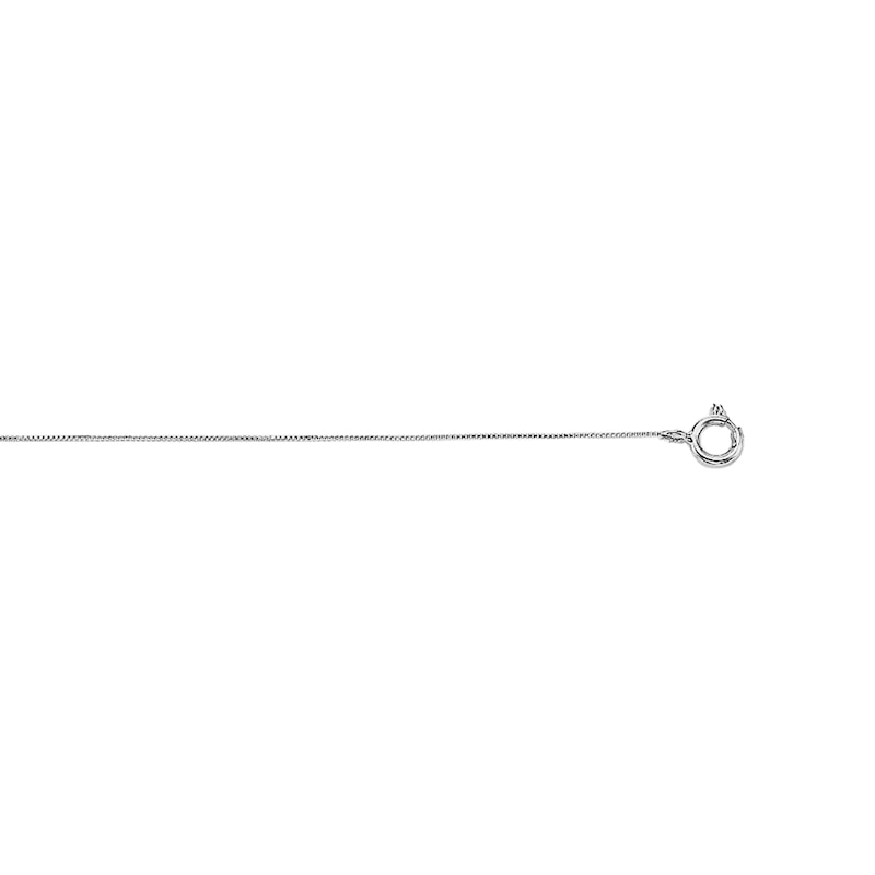 0.45mm Box Chain Necklace in Semi-Solid 10K White Gold