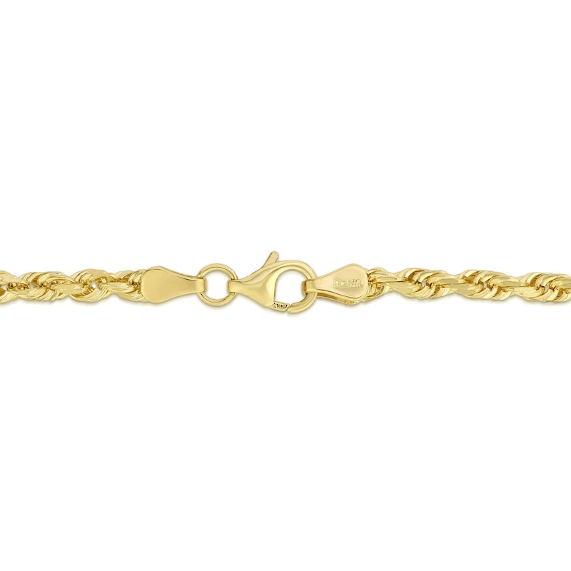4.0mm Rope Chain Bracelet in Solid 10K Gold - 8"