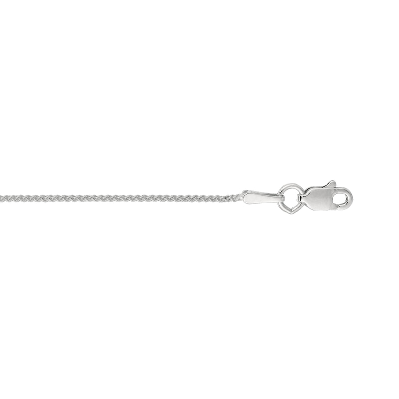 1.0mm Wheat Chain Necklace in Semi-Solid 10K White Gold - 16"