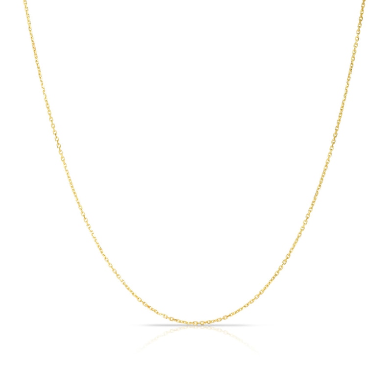 0.5mm Flat Cable Chain Necklace in 10K Gold