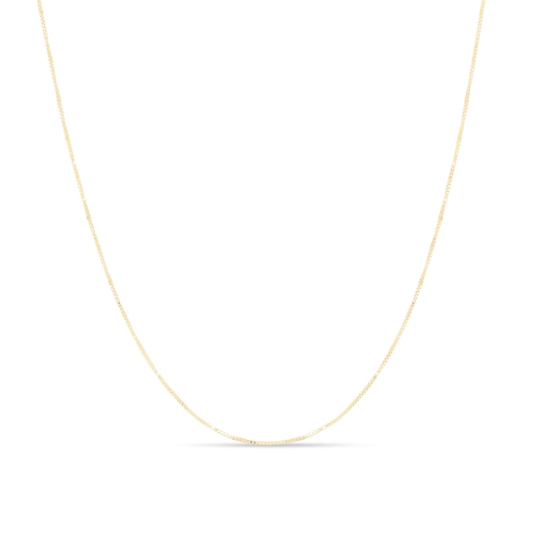 Main Image 1 of 0.45mm Box Chain Necklace in Semi-Solid 10K Gold - 18”
