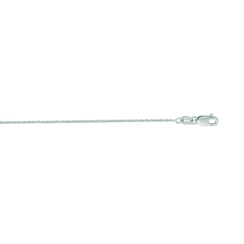 Main Image 2 of 0.87mm Cable Chain Necklace in Semi-Solid 10K White Gold - 16”