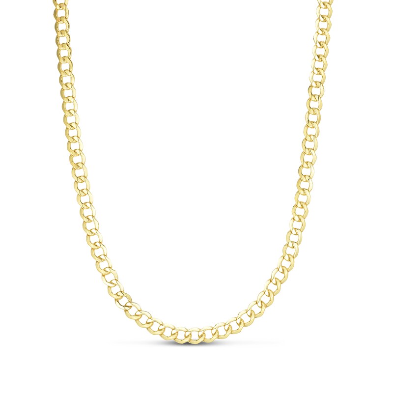 Main Image 1 of 4.4mm Curb Chain Necklace in Hollow 10K Gold - 18”
