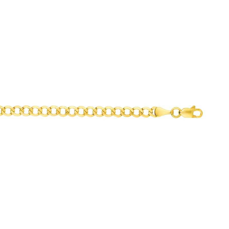 Main Image 2 of 4.4mm Curb Chain Necklace in Hollow 10K Gold - 18”