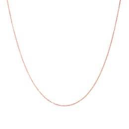 1.1mm Cable Chain Necklace in Semi-Solid 10K Rose Gold - 16”