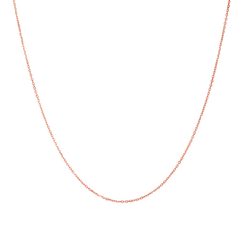 Main Image 1 of 1.1mm Cable Chain Necklace in Semi-Solid 10K Rose Gold - 16”