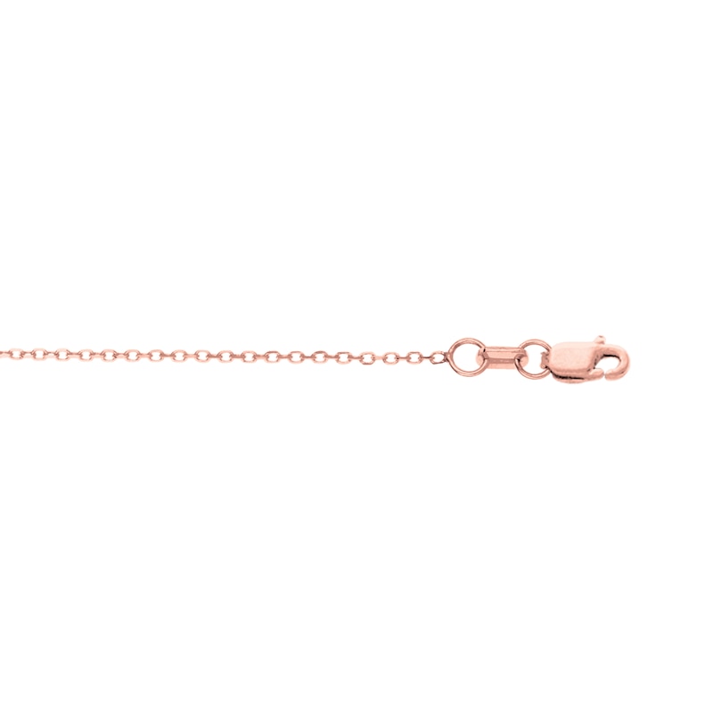 Main Image 2 of 1.1mm Cable Chain Necklace in Semi-Solid 10K Rose Gold - 16”
