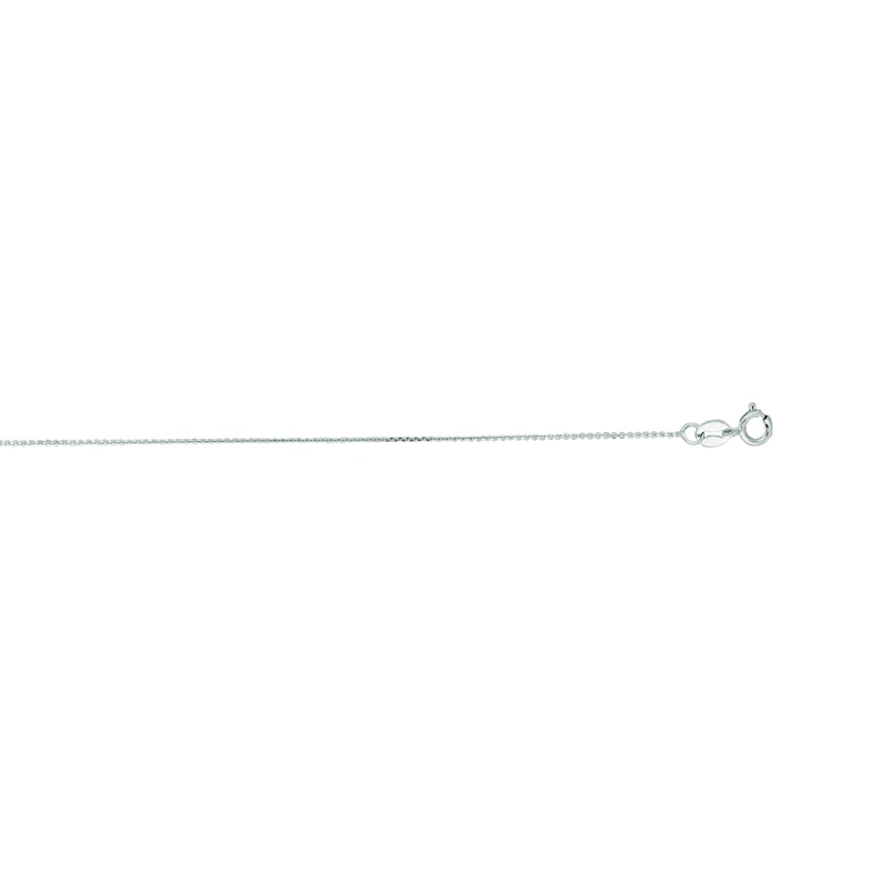 Main Image 2 of 0.5mm Flat Cable Chain Necklace in 10K White Gold - 18”