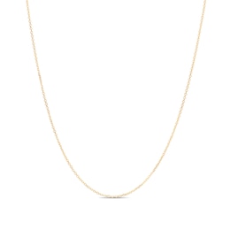 1.1mm Cable Chain Necklace in Semi-Solid 10K Gold - 16”