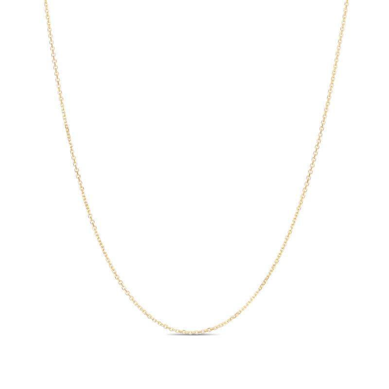 Main Image 1 of 1.1mm Cable Chain Necklace in Semi-Solid 10K Gold - 16”