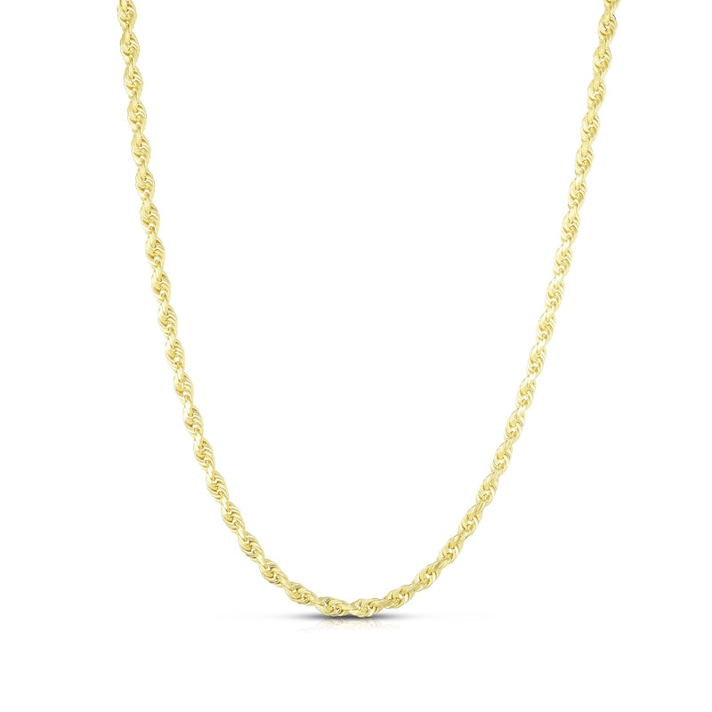Main Image 1 of 4.0mm Rope Chain Necklace in Solid 10K Gold - 18”