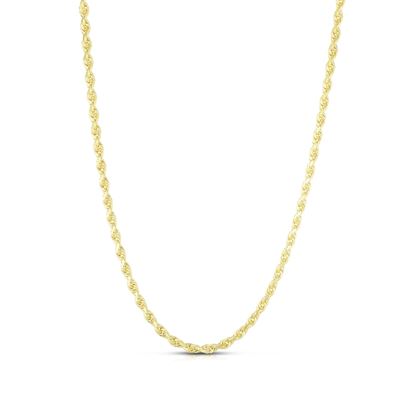 Main Image 1 of 4.0mm Rope Chain Necklace in Solid 10K Gold - 20”