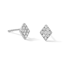Thumbnail Image 1 of Shooting Star 0.12 CT. T.W. Certified Lab-Grown Multi-Diamond Rhombus-Shaped Stud Earrings in Sterling Silver (F/VS2)