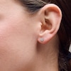 Thumbnail Image 2 of Shooting Star 0.12 CT. T.W. Certified Lab-Grown Multi-Diamond Teardrop Stud Earrings in Sterling Silver (F/VS2)