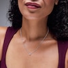 Thumbnail Image 2 of Shooting Star 0.10 CT. T.W. Certified Lab-Grown Multi-Diamond Teardrop Necklace in Sterling Silver (F/VS2)