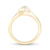 Thumbnail Image 3 of 0.58 CT. T.W. Pear-Shaped Diamond Frame Engagement Ring in 18K Gold