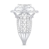 Thumbnail Image 2 of 3.95 CT. T.W. Princess-Cut Multi-Diamond Cushion Frame Engagement Ring in 10K White Gold