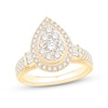 Thumbnail Image 1 of 0.95 CT. T.W. Diamond Double Pear-Frame Engagement Ring in 14K Gold