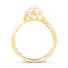 Thumbnail Image 3 of 0.58 CT. T.W. Pear-Shaped Diamond Double Frame Engagement Ring in 14K Gold