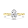 Thumbnail Image 4 of Enchanted Disney Rapunzel 0.80 CT. T.W. Marquise-Cut Diamond Frame Engagement Ring in 14K Two-Tone Gold