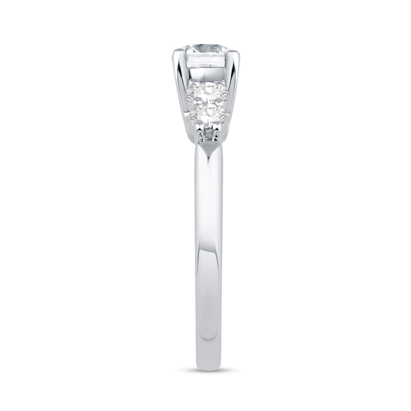 1.18 CT. T.W. Diamond Five-Stone Engagement Ring in 14K White Gold