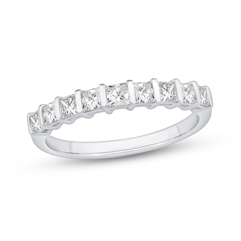 Main Image 1 of 0.69 CT. T.W. Princess-Cut Diamond Anniversary Band in 14K White Gold