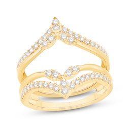 0.45 CT. T.W. Diamond Marquise Detail Enhancer Ring in 14K Gold