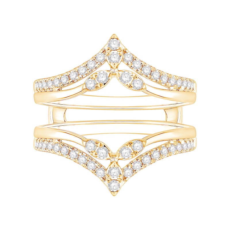 Main Image 4 of 0.45 CT. T.W. Diamond Marquise Detail Enhancer Ring in 14K Gold