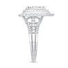 Thumbnail Image 2 of 0.95 CT. T.W. Pear-Shaped Double Frame Engagement Ring in 10K White Gold