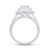 Thumbnail Image 3 of 0.95 CT. T.W. Pear-Shaped Double Frame Engagement Ring in 10K White Gold