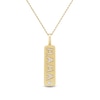 Thumbnail Image 1 of 0.115 CT. T.W. Diamond "MAMA" Vertical Bar Pendant in 10K Gold