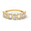 Thumbnail Image 1 of 2.30 CT. T.W. Oval and Emerald-Cut Certified Lab-Grown Diamond Seven Stone Band in 14K Gold (F/VS2)