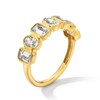 Thumbnail Image 3 of 2.30 CT. T.W. Oval and Emerald-Cut Certified Lab-Grown Diamond Seven Stone Band in 14K Gold (F/VS2)