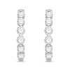 Thumbnail Image 1 of 1.95 CT. T.W. Diamond Hoop Earrings in 14K White Gold