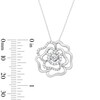 Thumbnail Image 4 of Unstoppable Love™ 0.40 CT. T.W. Certified Lab-Grown Diamond Flower Pendant in Sterling Silver (F/SI2)