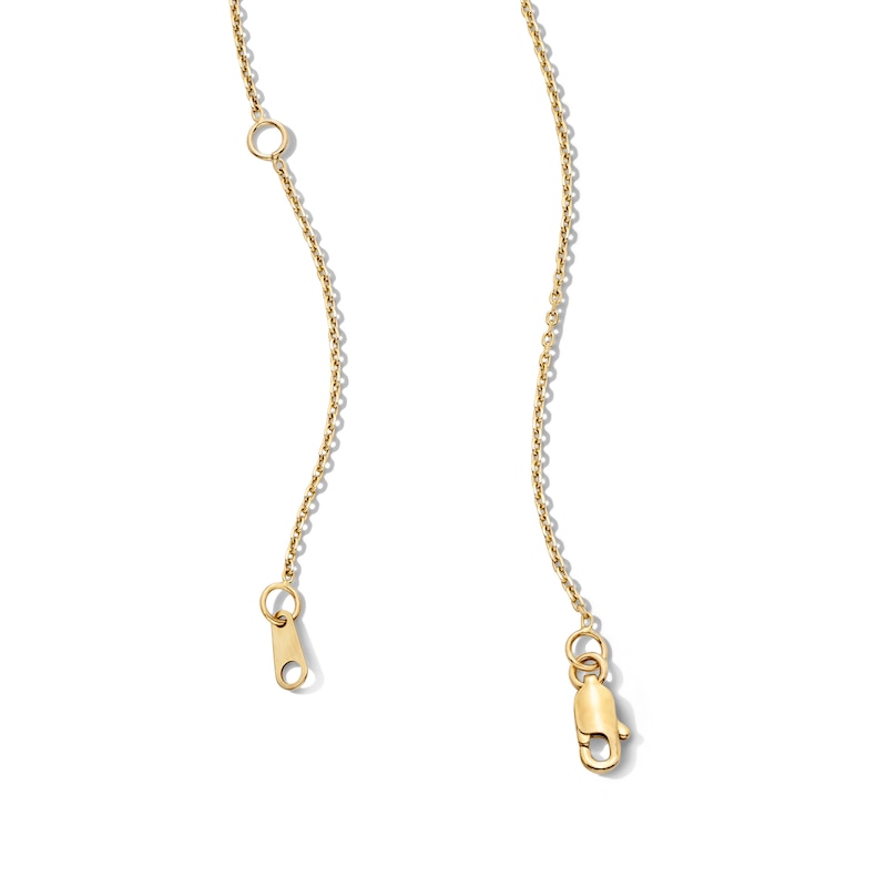 Main Image 2 of 0.085 CT. T.W. Diamond Oval Frame Virgin Mary Pendant in 10K Gold