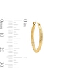 Thumbnail Image 2 of 20.0mm Diamond-Cut Twist Hoop Earrings in Hollow 10K Gold