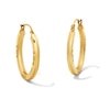 Thumbnail Image 1 of 20.0mm Patterned Square-Wire Hoop Earrings in Hollow 10K Gold