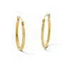Thumbnail Image 1 of 18.0mm Oval Twist Hoop Earrings in Hollow 10K Gold