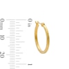 Thumbnail Image 3 of 18.0mm Square-Wire Hoop Earrings in Hollow 10K Gold