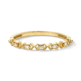 0.05 CT. T.W. Baguette-Cut Diamond Seven-Stone Band in 10K Gold